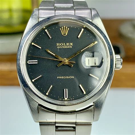 rolex precision 6694 black dial|rolex oysterdate 6694 price.